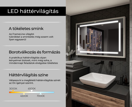 Fürdőszobai Tükör Kerettel És LED Világítással FrameLine L124 #4
