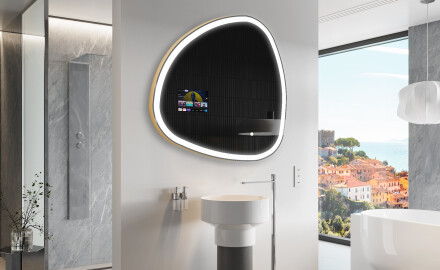 Szabálytalan LED-es megvilágítású tükör SMART J222 Google